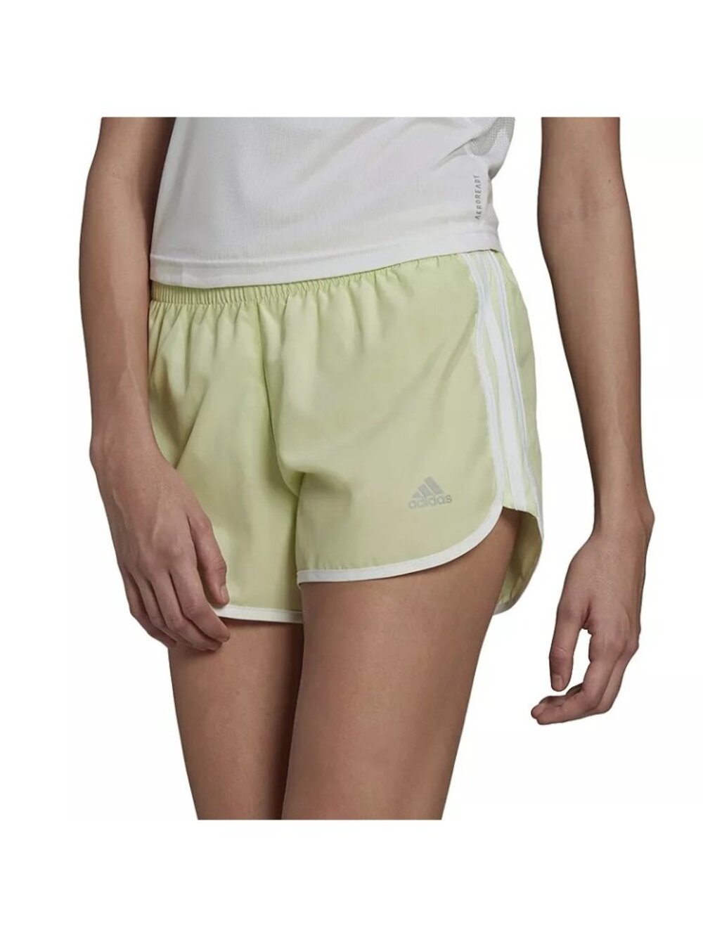 adidas Women's Aktiv Energy Running Climalite Shorts Lime Green - Size US XS/S